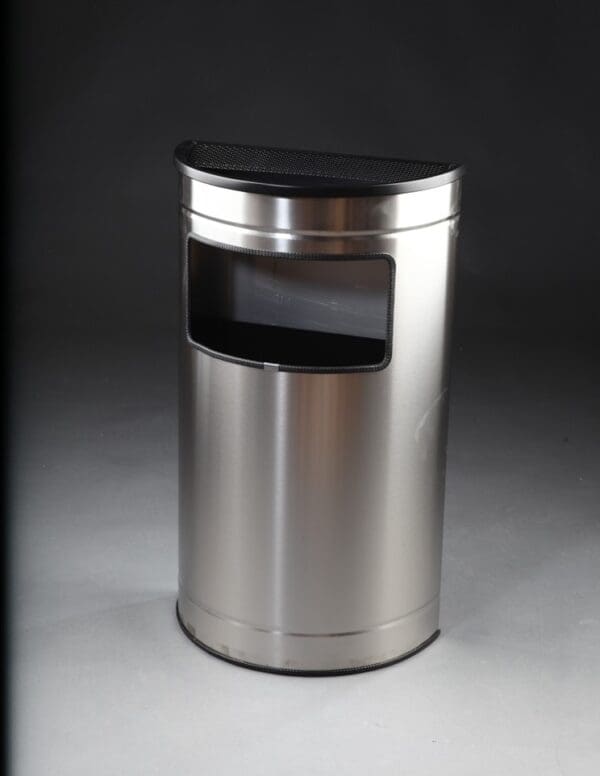 H6404SSS Cenicero-papelera semicircular 60 L inox
