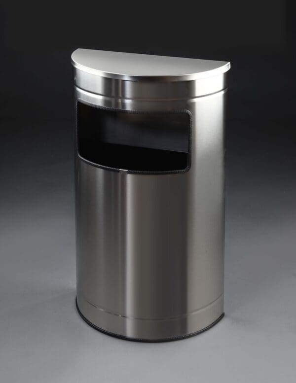 H6504SSS Papelera semicircular 60 L inox con tapa
